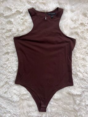 Banana Republic Brown Racerback Bodysuit